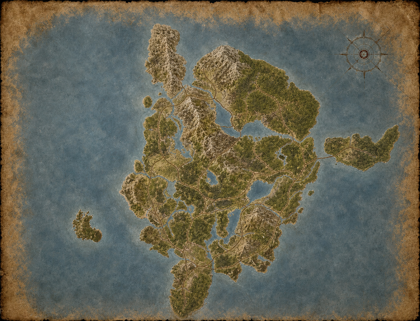 Clean high-resolution Aquila terrain map